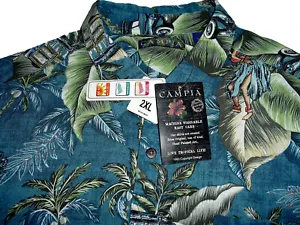 Camicia Campia Moda taglia XXL (2XL) vestibilità classica hawaiana 100% rayon manica corta - Foto 1 di 11