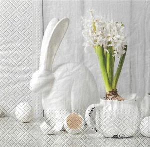 4 x Single Paper Napkins Decoupage Craft Table Easter Spring Flowers Eggs 47 - Picture 1 of 4
