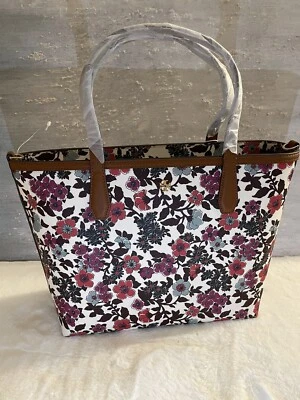 Tory Burch (84763) Kerrington Small Rose Floral Printed Coated Canvas Tote Bag - Image 1 of 4