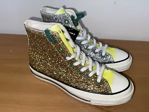 Converse Chuck Taylor All Star 70 Hi X JW Anderson Glitter Pack Donna 8 Uomo 6 - Foto 1 di 11