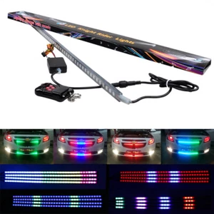 7 Colores RGB 48LED Luz Jinete Nocturno Tira Escáner Flash Lámpara Barra Inalámbrico Control Remoto - Imagen 1 de 11