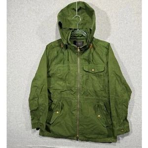 J.Crew Hooded Field Jacket Full Zip Utility Military Green Mens Size M - Picture 1 of 15