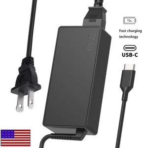 USB C Type C 65W 45W Laptop Charger for Lenovo Dell Asus MacBook Pro Universal - Picture 1 of 11