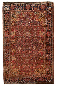 Handmade antique Oriental rug 3.5' x 4.8' ( 106cm x 146cm ) 1880 - 1B139 - Picture 1 of 7