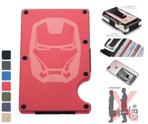 Marvel Super Hero Iron Mini RFID Blocking Wallet Money Clip Credit Card Holder - Picture 1 of 19
