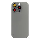Glass Back For iPhone 15 Pro Natural Titanium Battery Door Plain No Logo