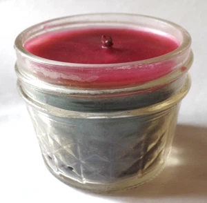 Vela de cera multicolor en tarro redondo de vidrio translúcido (N2) - Imagen 1 de 5