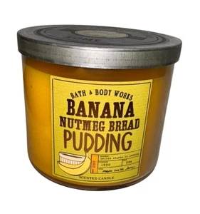 Bath & Body Works Banana Nutmeg Bread Pudding 3-Wick Candle - Picture 1 of 3