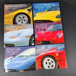Juego de 6 libros de colección de entusiastas del coche Ferrari Lamborghini Lotus Porsche - Imagen 1 de 4