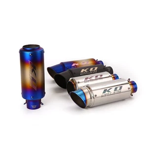 Ko lightning 61mm Universal Motorcycle 245-300 mm Exhaust Muffler Pipe Black Tip - Picture 1 of 15