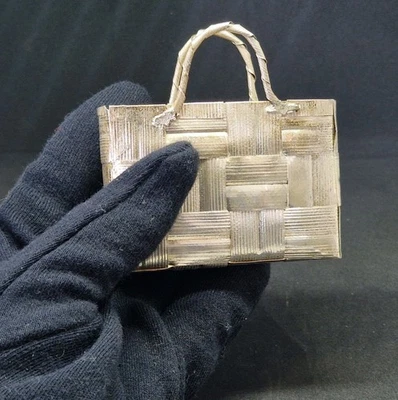 BORSA in argento 800 , due borsette in argento artigianali collezione casa - Immagine 1 di 4