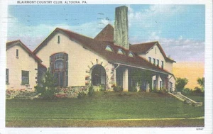 1939 Altoona Pennsylvania ~ Blairmont Country Club ~ Vintage Postkarte - Bild 1 von 2