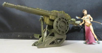 2001 Star Wars Poder del Jedi Princesa LEIA Traje de esclavo con cañón de barcaza de vela Foto 1 de 4