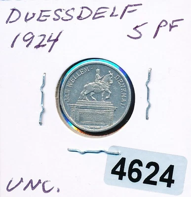 GERMANY NOTGELD -  DUESSDELF - 1924 - 5 PF. BU - #4624 - Image 1 of 2