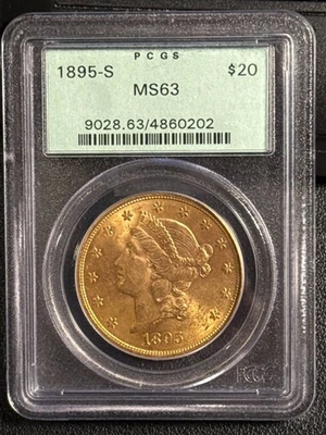 Голова Свободы 1895 S Double Eagles PCGS MS-63 OGH - Изображение 1 из 2