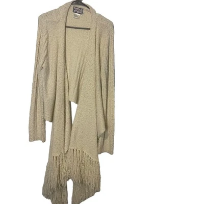 Cárdigan suéter April Cornell grande envolvente crema acogedor frente abierto para mujer Foto 1 de 4