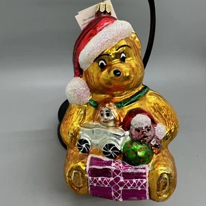 Christopher Radko Christmas Ornament Gold Teddy Bear, Poland - Picture 1 of 8