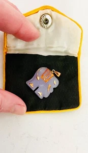Vintage Lucky Elephant Charm/Pendant Amethyst & 14K Gold, Rare Pendant - Picture 1 of 11