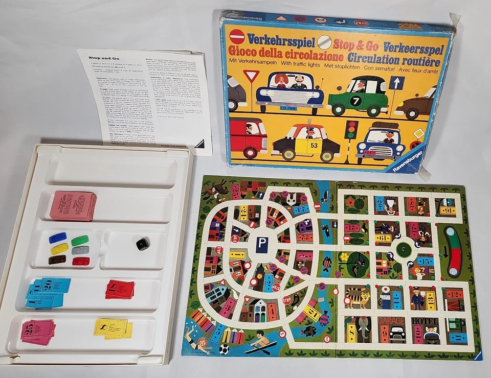 Juego de mesa Ravensburger Stop & Go Tráfico Alemania Occidental Europa 1977 Foto 1 de 4