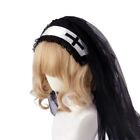 Lolit Hairband Halloween Veil With Comb Black Lace Veil Crosss Headband