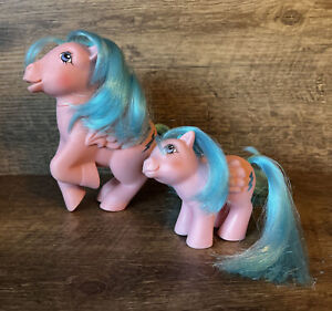 VTG My Little Pony G1 FIREFLY Pegasus Pony MOM And BABY Collectible Ships Fast