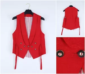 Womens Trachten Waistcoat Small Size UK 8 EU 34 SALSBURGER Red Festival Vest - Picture 1 of 10