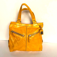 Dooney & Bourke Tote Shoulder Bag yellow patent leather