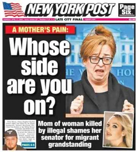 A MOTHERS PAIN WHOSE SIDE ARE YOU ON ILLEGAL GRANDSTANDING NY POST 4/17 2025 - Picture 1 of 1