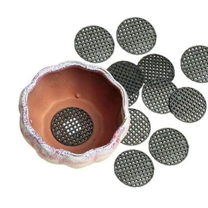 50PCS Net Breathable Mat Flower Pot Mesh Pad Bottom Grid Leakproof Bonsai Pad - Picture 1 of 15