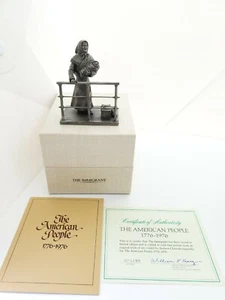 Franklin Mint Pewter Figurine American People Series The Immigrant w/Box & COA - Picture 1 of 4