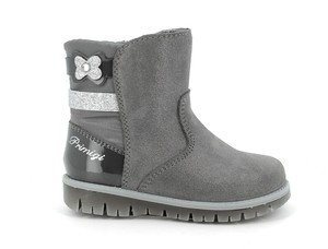 scarpe bambina PRIMIGI stivali grigio camoscio sintetico vernice BH518 -  ZOOODE.COM