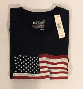 BRAND NEW 2008 Old Navy American Flag Shirt 2XL NWT Old Glory U.S.A. FREE SHIP - Picture 1 of 6