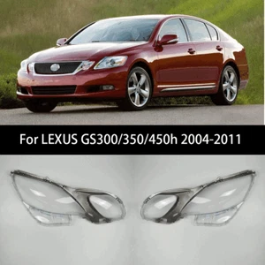For 2004-2011 Lexus GS300/350/450h LH+RH Headlight Lens Cover Shell Lamp Glass - Picture 1 of 1