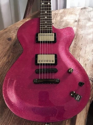 Daisy Rock Candy Classic Pink Electric Guitar with Humbucker Pickup - Image 1 of 4