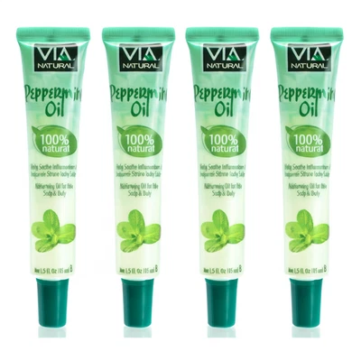 Lote de 4 aceites de menta VIA NATURAL ayudan a estimular el crecimiento del cabello 1,5 oz Foto 1 de 2