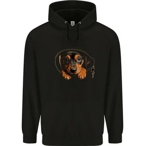 a Dachshund Puppy in a Pocket Dog Childrens Kids Hoodie - Picture 1 of 3