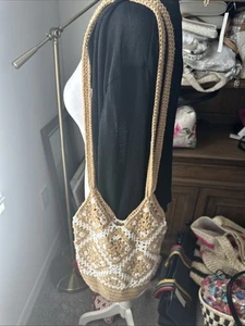 URBAN ORIGINALS Mini Sunflower crochet handmade tote bag - Sand Free S/H $79 - Picture 1 of 6