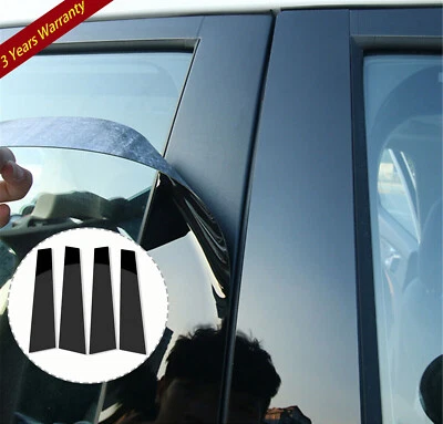 Black Pillar Post Fit for Porsche Panamera 2009-2014 4pc Set Door Trim Cover Kit - Изображение 1 из 4