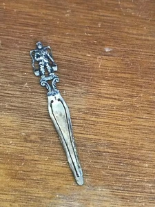 Vintage Hallmarked Small Silver Man Carrying Buckets of Water Bookmark Bookmarke - Picture 1 of 12