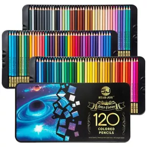 SJ STAR-JOY Gold Edition 120 Colored Pencils for Adult Coloring, Premier Color - Picture 1 of 9