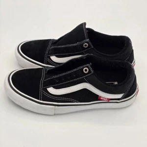 Vans Old Skool schwarze Wildleder Turnschuhe ohne Schnürsenkel Herren 7 - Bild 1 von 8