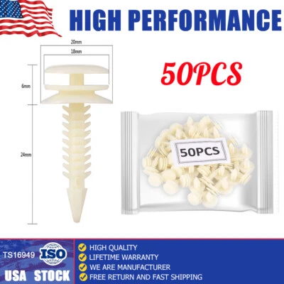 Clips de retención de panel de moldura de puerta de plástico de 50 piezas para Buick Regal Chevrolet S10 Foto 1 de 4