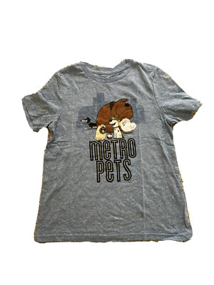 Nueva camiseta de algodón manga corta cuello redondo azul The Secret Life of Pets para niños 7 Foto 1 de 4