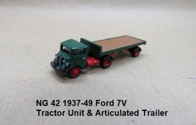 N Gauge  1:148 R PARKER MODELS  'KIT'  NG 42 FORD 7V TRACTOR UNIT & TRAILER 1937 - Image 1 of 4
