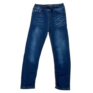 Sacred Crown Black Premium Girls Large Blue Jeans Stretch Pants Elastic Waist - Picture 1 of 9