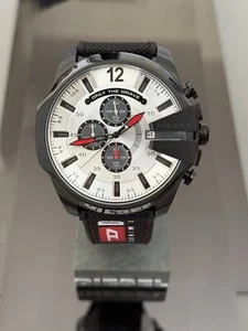 Diesel Mega Chief Chronograph Quartz Silver Dial Men's Watch DZ4512 - Picture 1 of 6