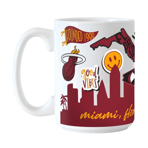 Miami Heat 15oz. Native Ceramic Mug Cover