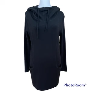SOMA Live Lounge Wear Luxuriously Soft Black Tunic Pullover Hoodie - Sz Small - Picture 1 of 11