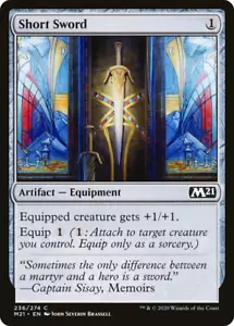 SPADA CORTA x4 mtg quasi nuovo-m m21 Magic Core Set 2021 4 comuni - Foto 1 di 1