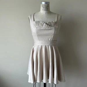 XOXO Women Tan Fit And Flare Casual Mini Sleeveless Dress size 7/8 - Picture 1 of 4